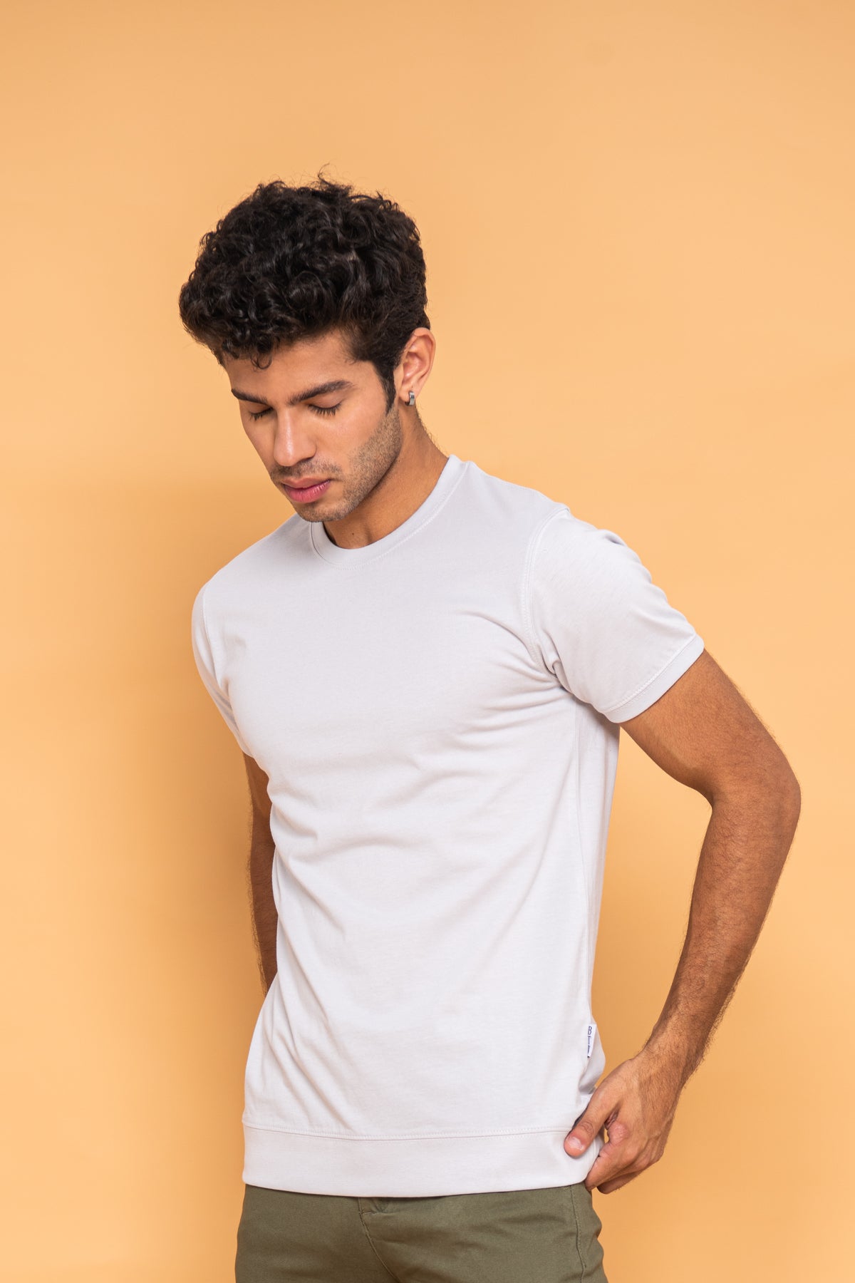 BTW - RELAXED FIT T-SHIRT WITH RIBBED HEM