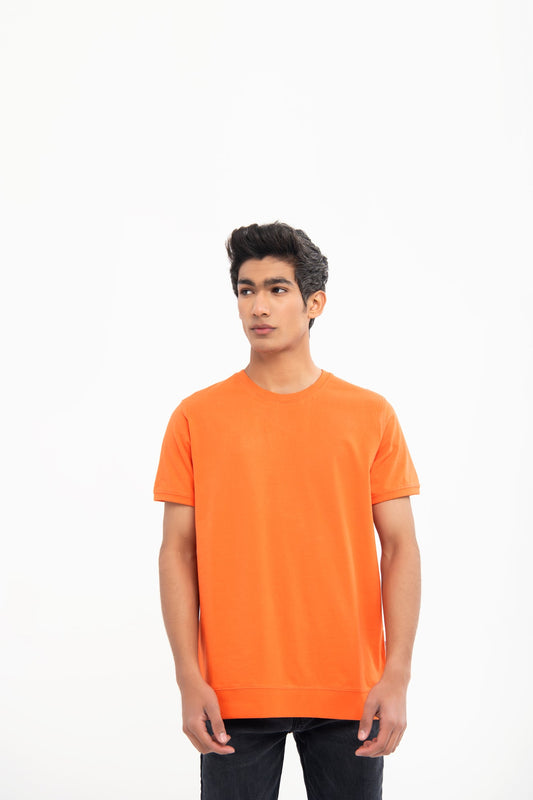 BTW - RELAXED FIT T-SHIRT WITH RIBBED HEM