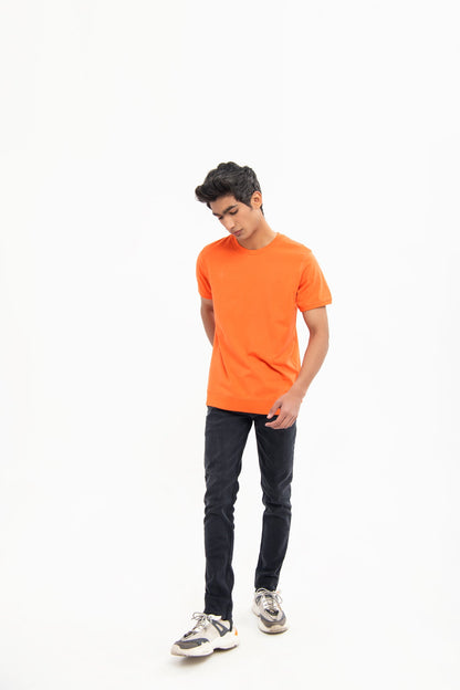 BTW - RELAXED FIT T-SHIRT WITH RIBBED HEM