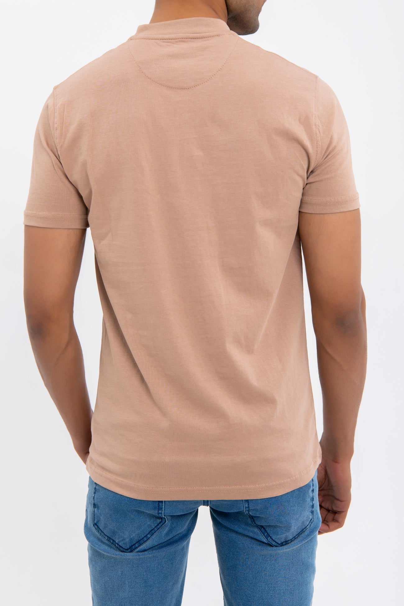 BTW - HALF ZIP COTTON T-SHIRT