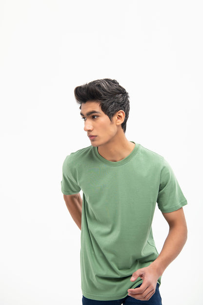 BTW - DROP SHOULDER CREW NECK T-SHIRT