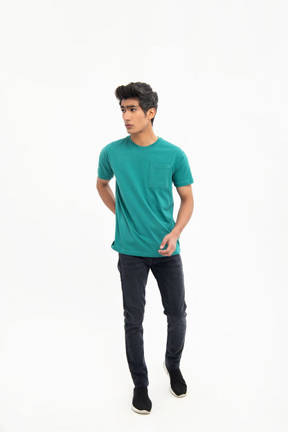 BTW - CREW NECK T-SHIRT WITH PATCH POCKET