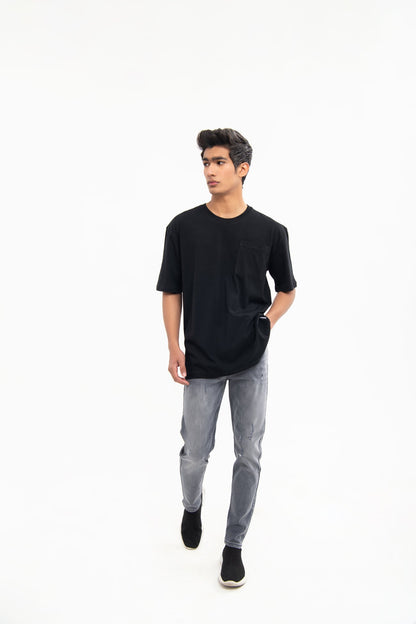 BTW - CREW NECK T-SHIRT WITH PATCH POCKET