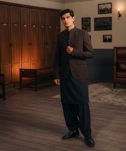 Sapphire - Embroidered Luxury Wool Prince Coat