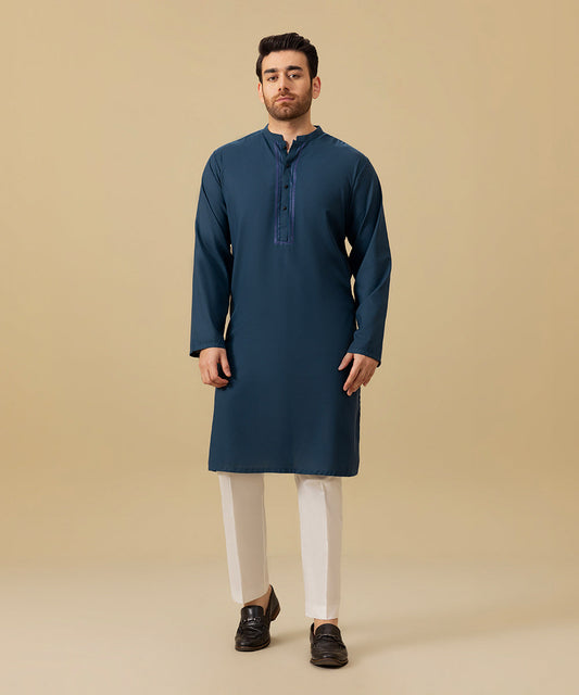 Sapphire - Embroidered Wash & Wear Kurta