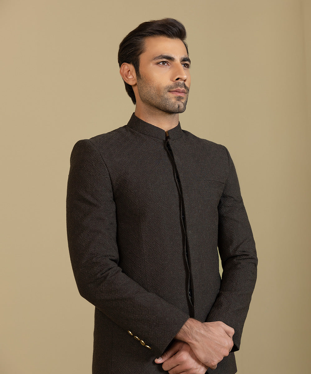 Sapphire - Embroidered Luxury Wool Prince Coat