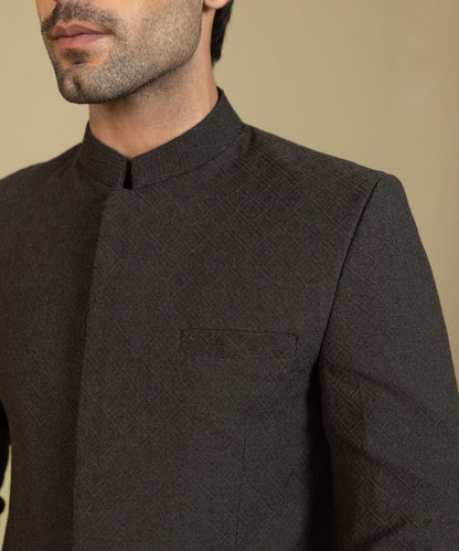 Sapphire - Embroidered Luxury Wool Prince Coat