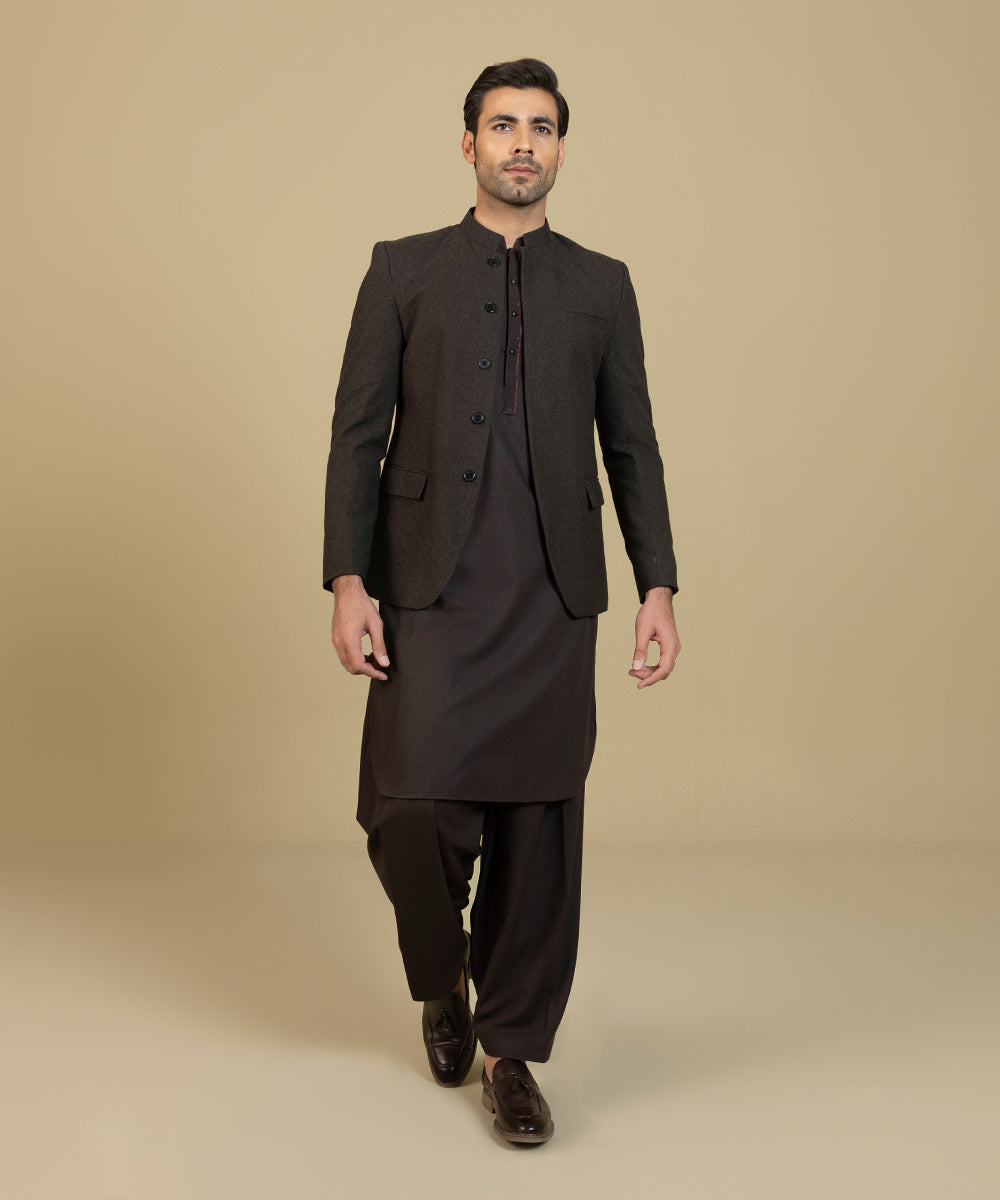 Sapphire - Embroidered Luxury Wool Prince Coat