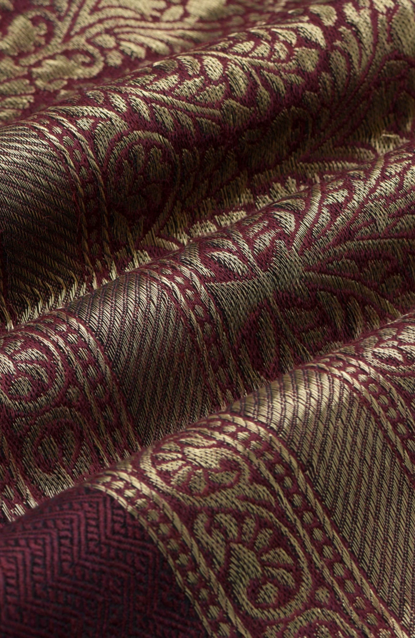 Seran - Maroon Gold - Shawl