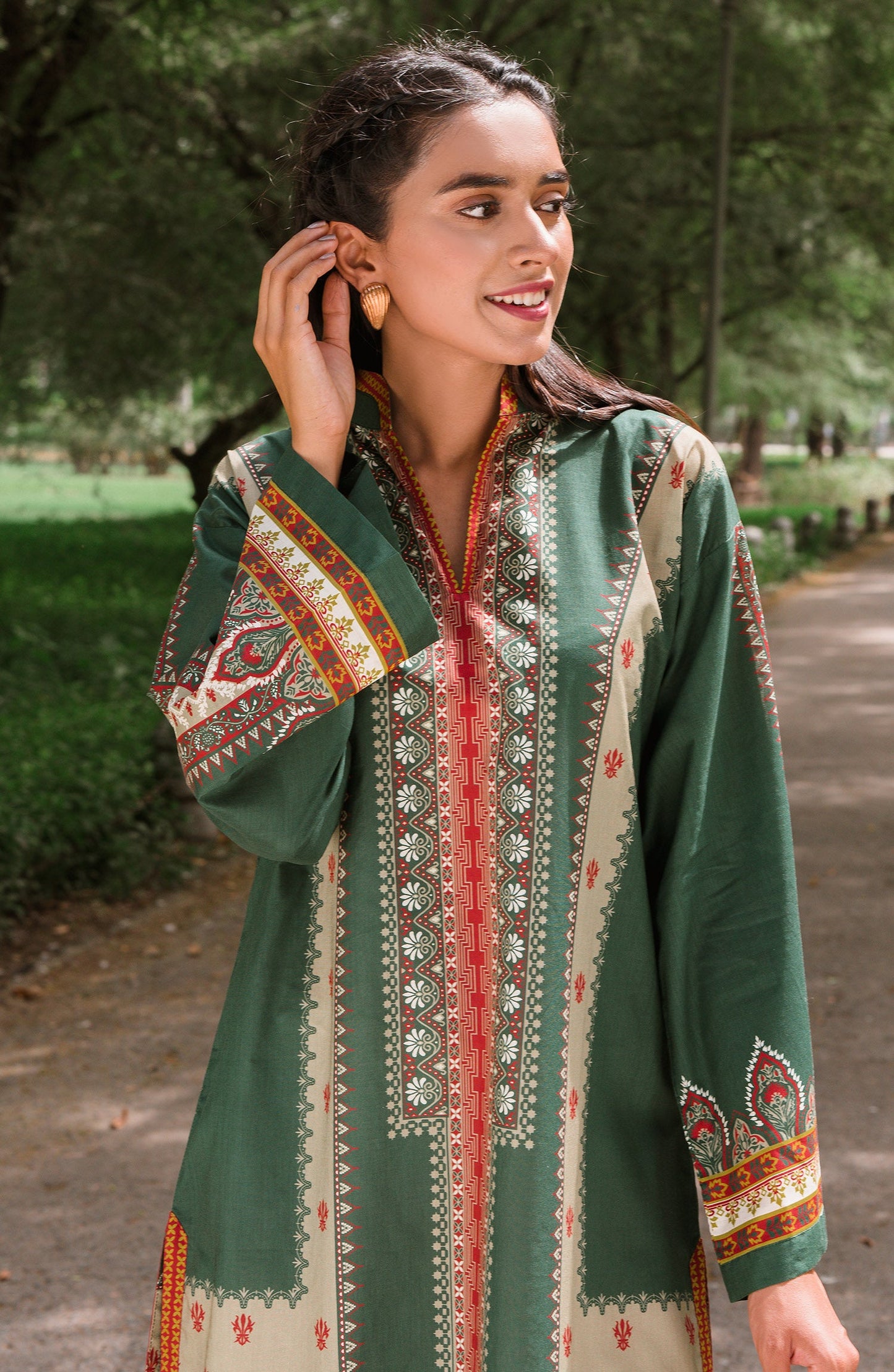 Orient - Unstitched 1 Piece Printed Lawn Shirt