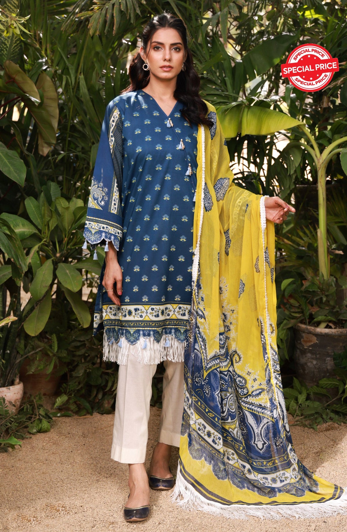 Orient - Unstitched 2 Piece Printed Lawn Shirt and Chiffon Dupatta