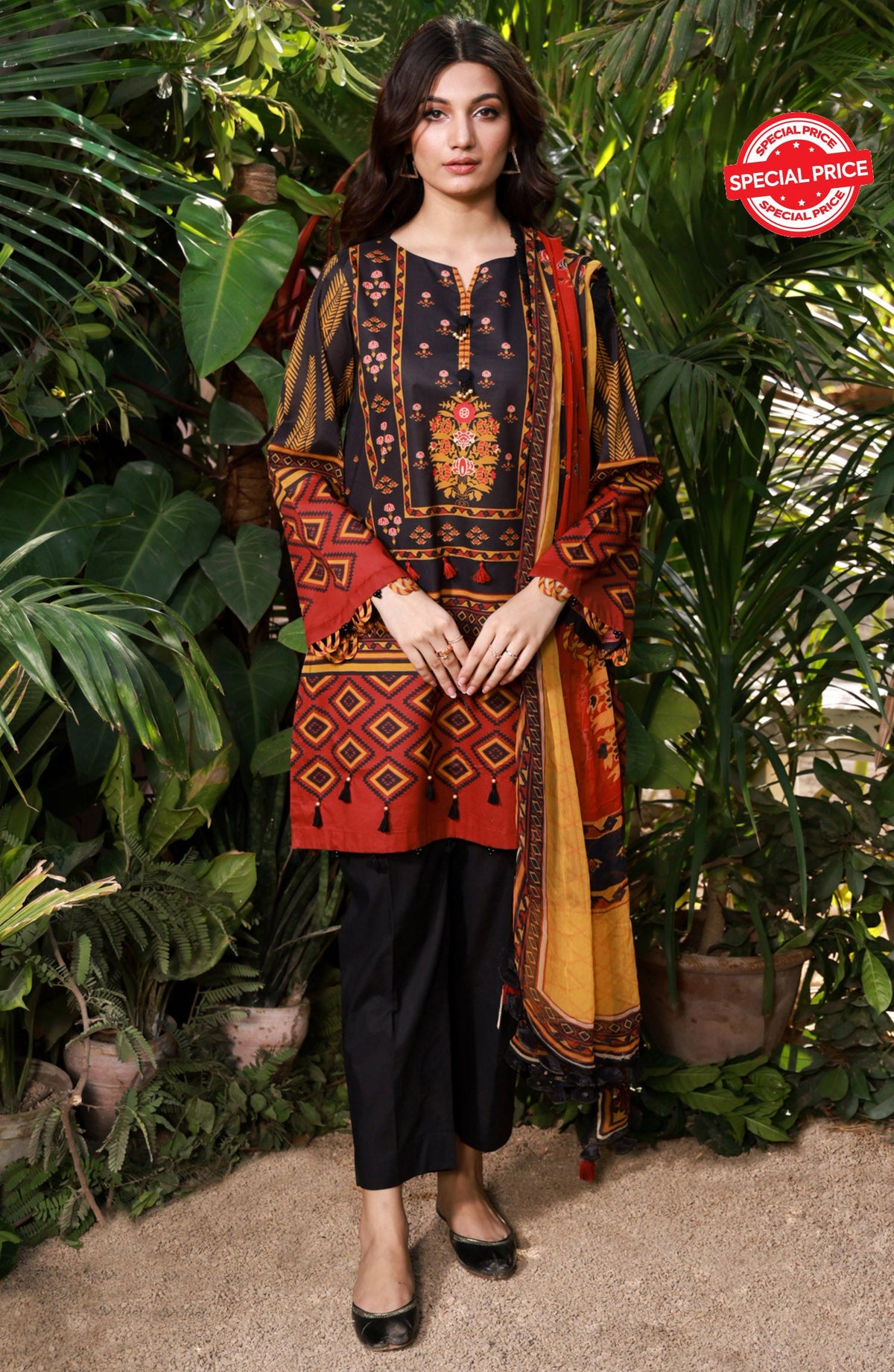 Orient - Unstitched 2 Piece Printed Lawn Shirt and Chiffon Dupatta
