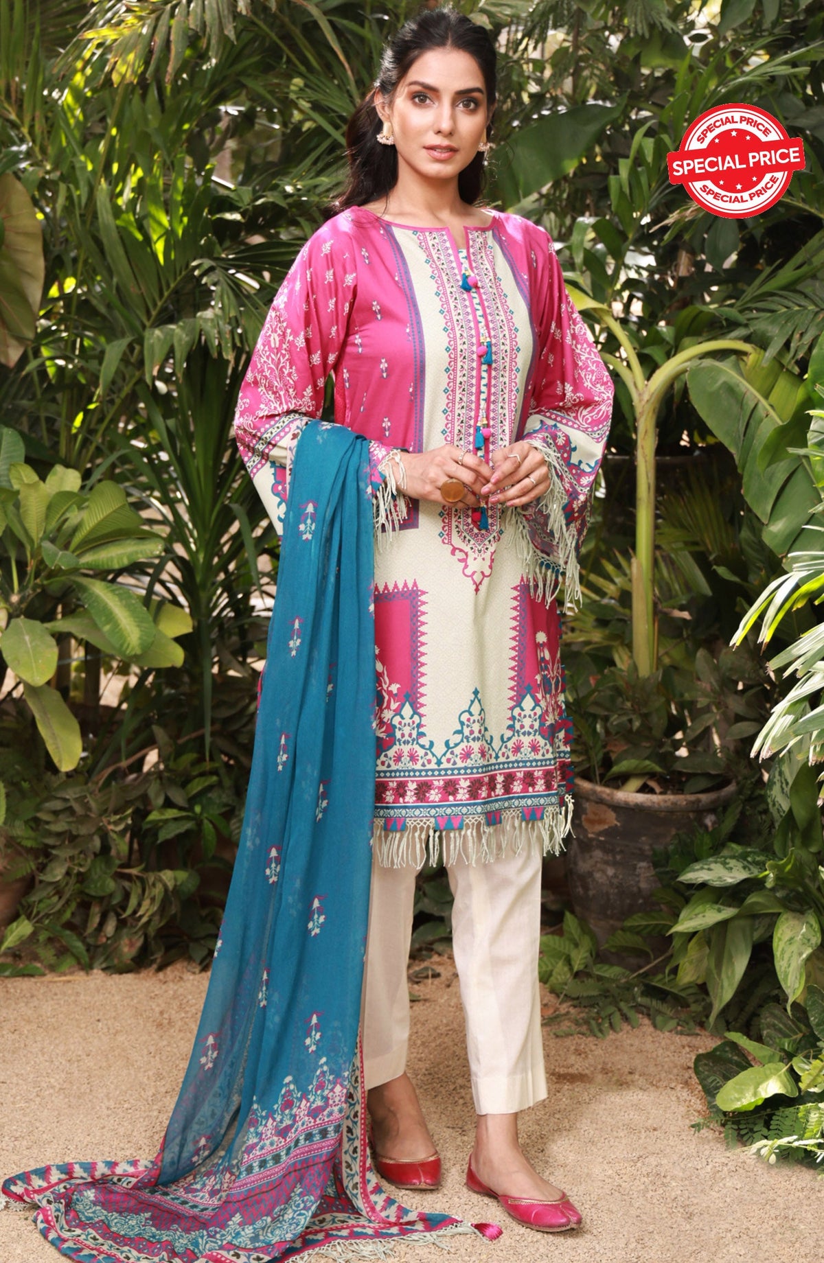 Orient - Unstitched 2 Piece Printed Lawn Shirt and Chiffon Dupatta