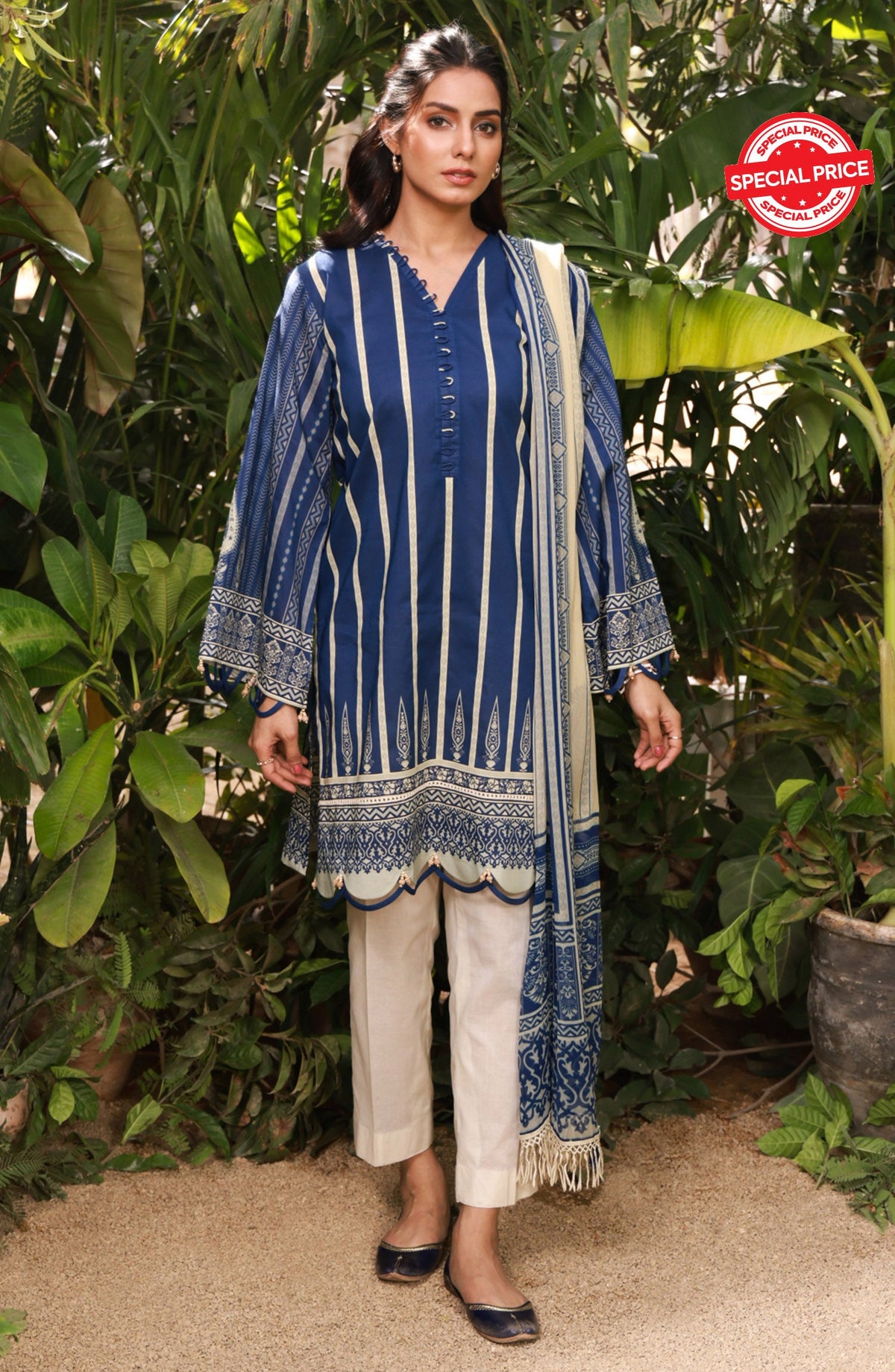 Orient - Unstitched 2 Piece Printed Lawn Shirt and Chiffon Dupatta
