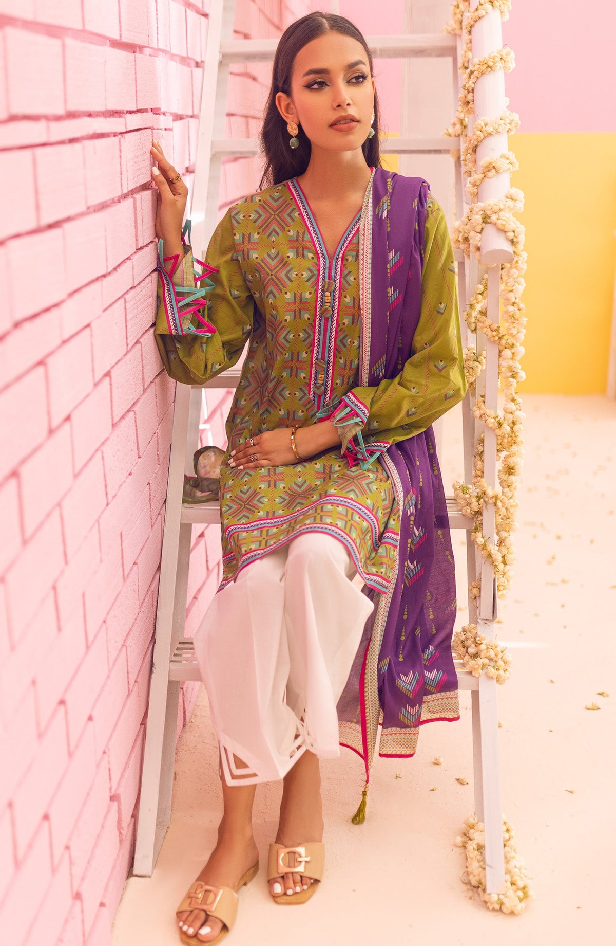 Orient - Unstitched 2 Piece Printed Lawn Shirt and Lawn Dupatta