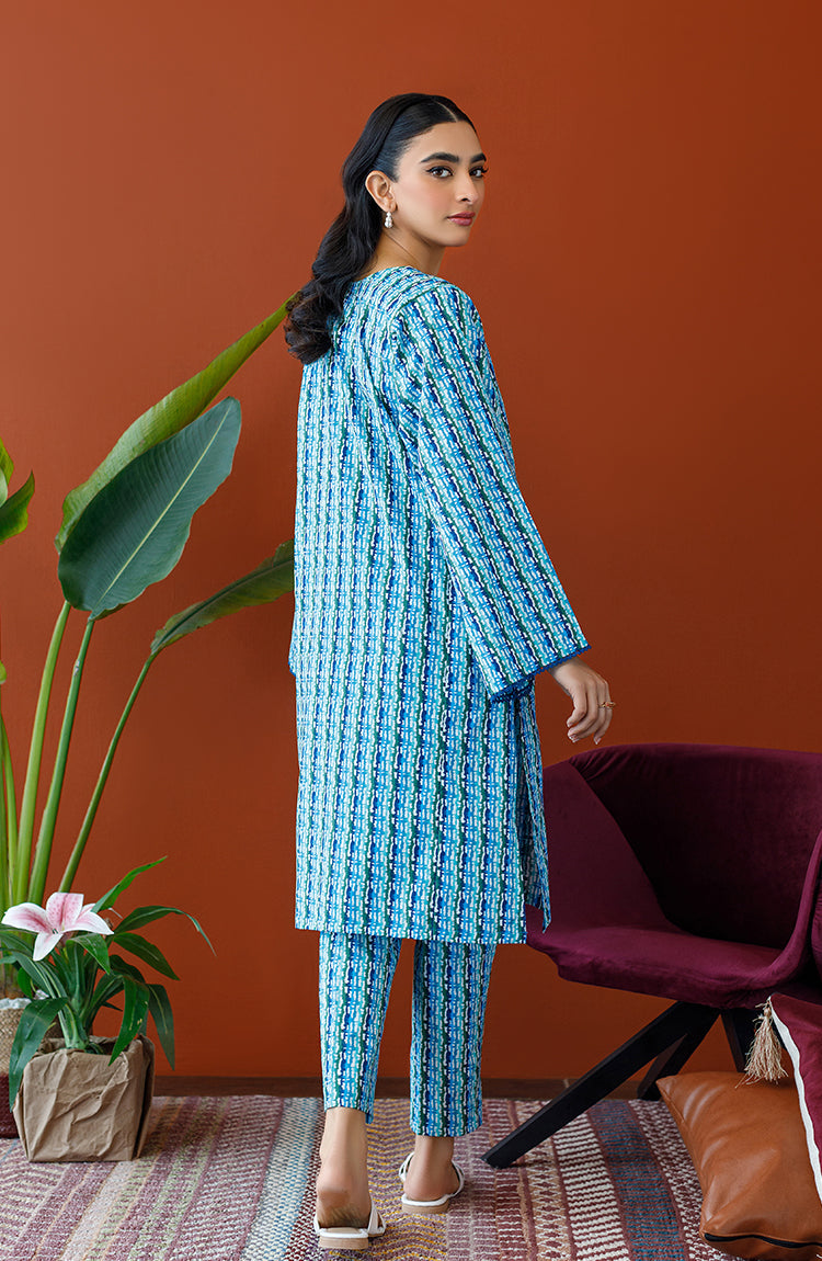 Orient - Unstitched 2 Piece Printed Cambric Shirt and Cambric Pant
