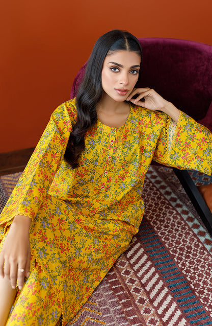 Orient - Unstitched 2 Piece Printed Cambric Shirt and Cambric Pant