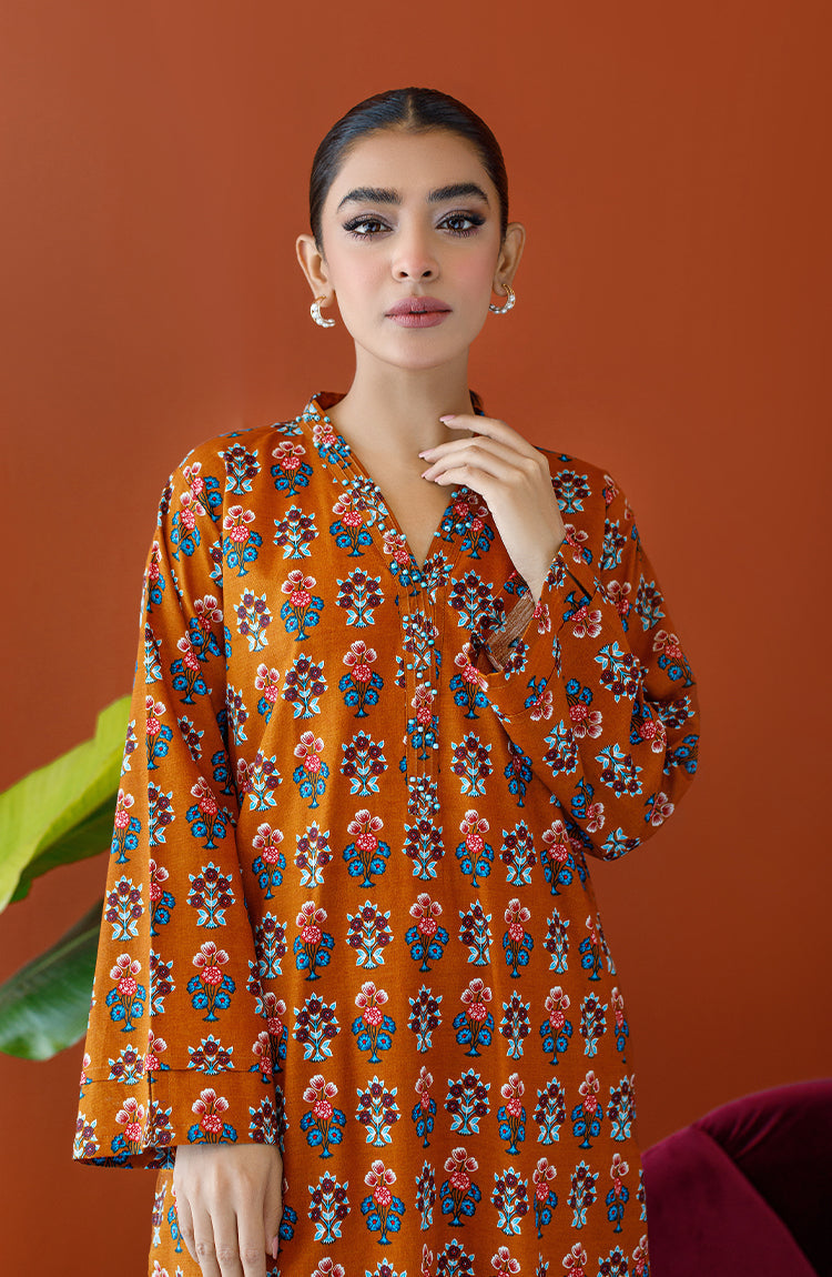 Orient - Stitched 2 Piece Printed Khaddar Shirt and Khaddar Pant
