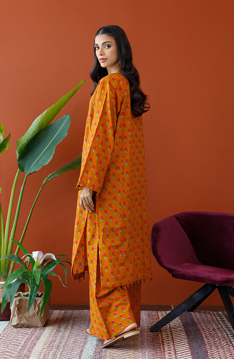 Orient - Stitched 2 Piece Embroidered Khaddar Shirt and Khaddar Pant