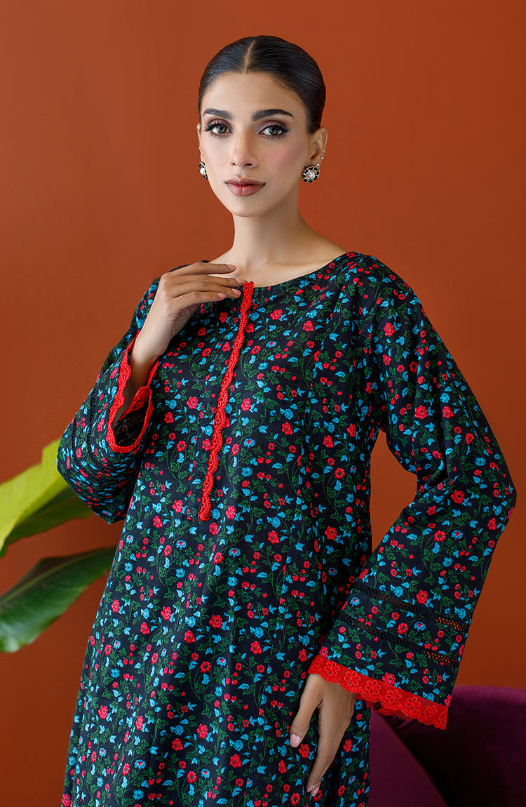 Orient - Stitched 2 Piece Printed Khaddar Shirt and Khaddar Pant