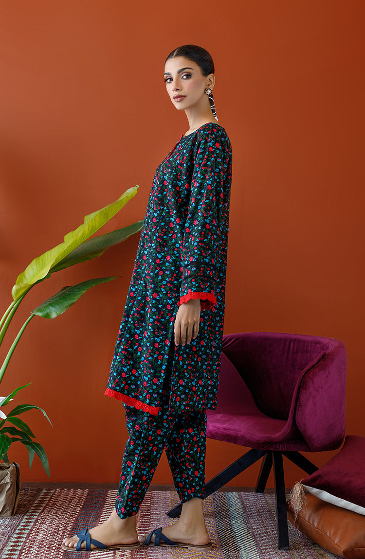 Orient - Unstitched 2 Piece Printed Khaddar Shirt and Khaddar Pant
