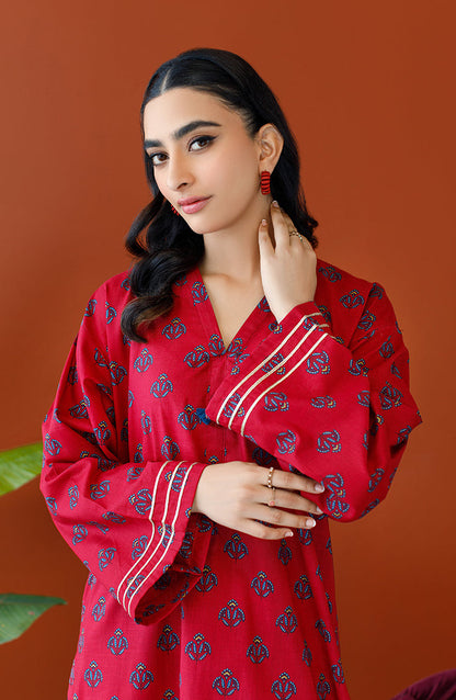 Orient - Unstitched 2 Piece Printed Cotton Slub Shirt and Cotton Pant