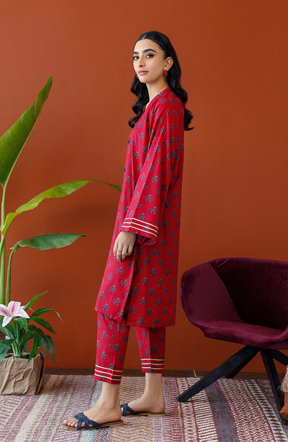 Orient - Unstitched 2 Piece Printed Cotton Slub Shirt and Cotton Pant