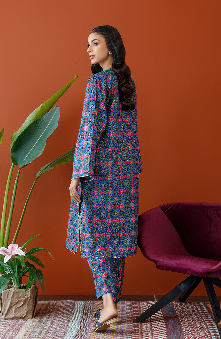 Orient - Stitched 2 Piece Printed Cotton Slub Shirt and Cotton Pant