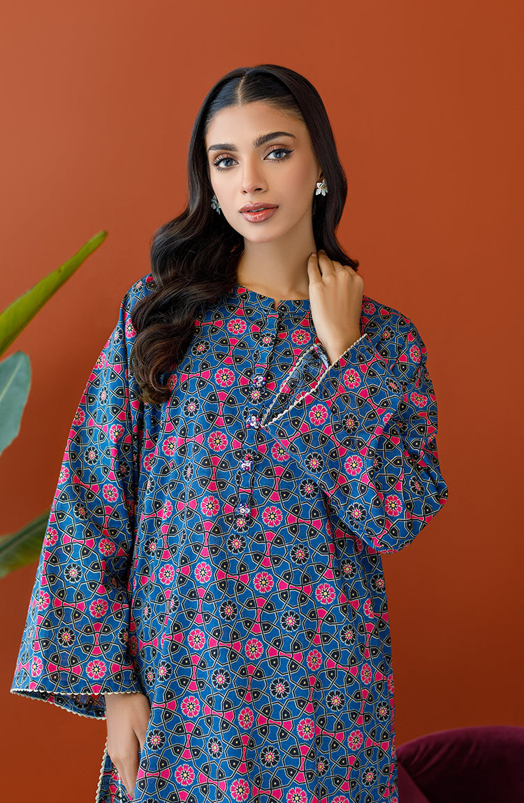 Orient - Stitched 2 Piece Printed Cotton Slub Shirt and Cotton Pant