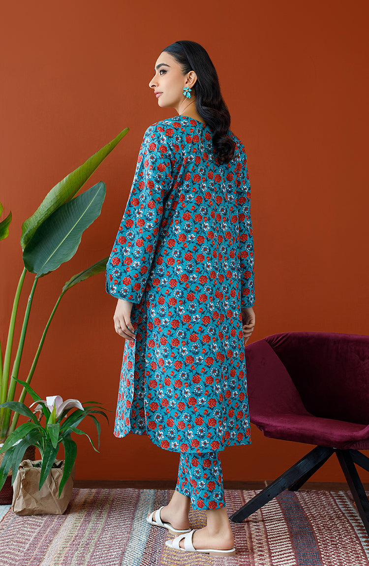 Orient - Unstitched 2 Piece Printed Cambric Shirt and Cambric Pant