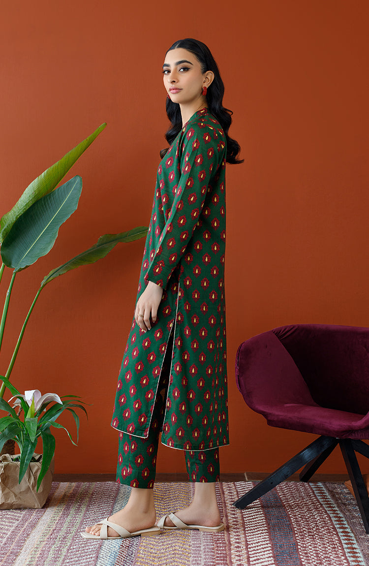 Orient - Stitched 2 Piece Printed Cotton Slub Shirt and Cotton Pant