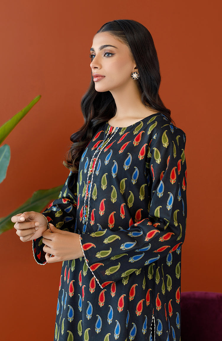 Orient - Unstitched 2 Piece Printed Cotton Slub Shirt and Cotton Pant