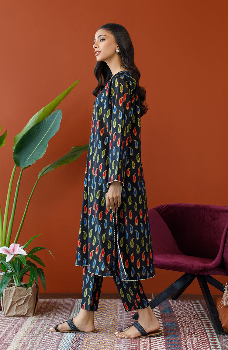 Orient - Stitched 2 Piece Printed Cotton Slub Shirt and Cotton Pant