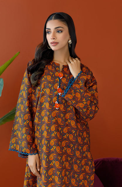 Orient - Stitched 2 Piece Printed Khaddar Shirt and Khaddar Pant