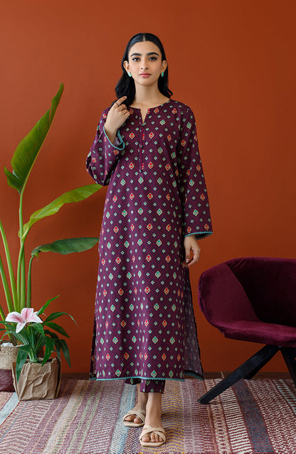 Orient - Unstitched 2 Piece Printed Cotton Slub Shirt and Cotton Pant