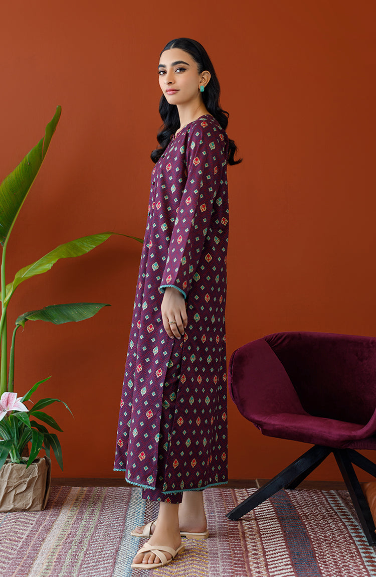 Orient - Unstitched 2 Piece Printed Cotton Slub Shirt and Cotton Pant