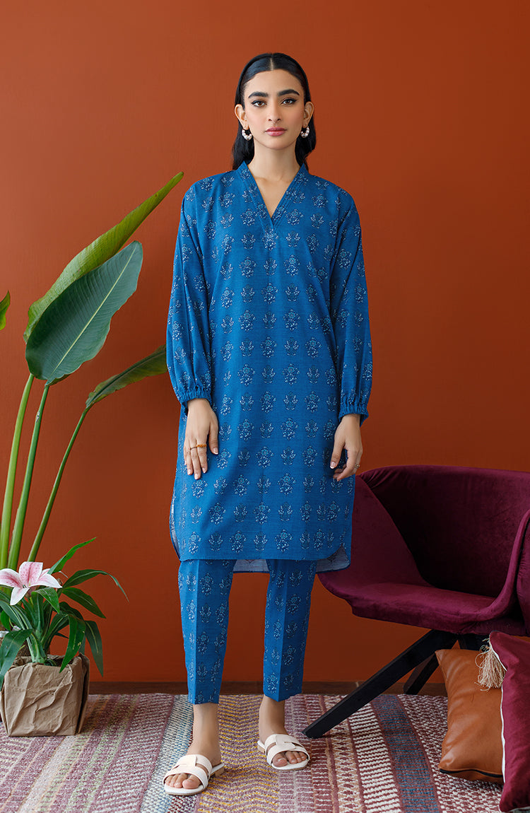 Orient - Unstitched 2 Piece Printed Khaddar Shirt and Khaddar Pant