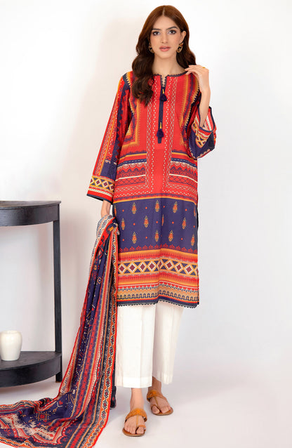 Orient - Unstitched 2 Piece Printed Lawn Shirt and Dobby Net Dupatta
