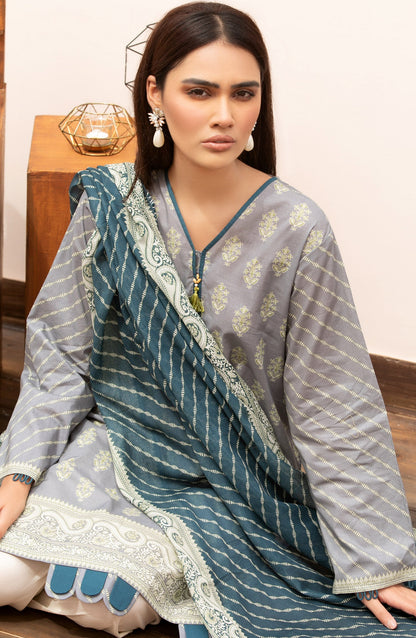 Orient - Unstitched 2 Piece Printed Lawn Shirt Dupatta