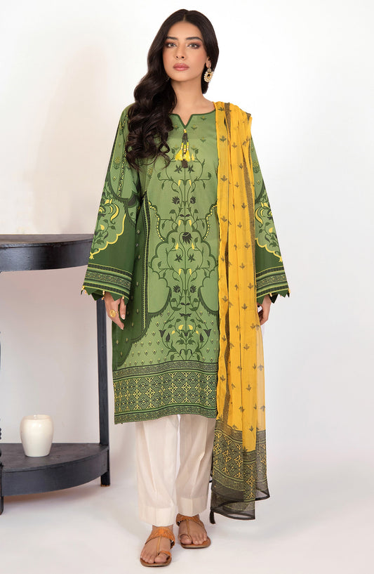 Orient - Unstitched 2 Piece Printed Lawn Shirt and Chiffon Dupatta