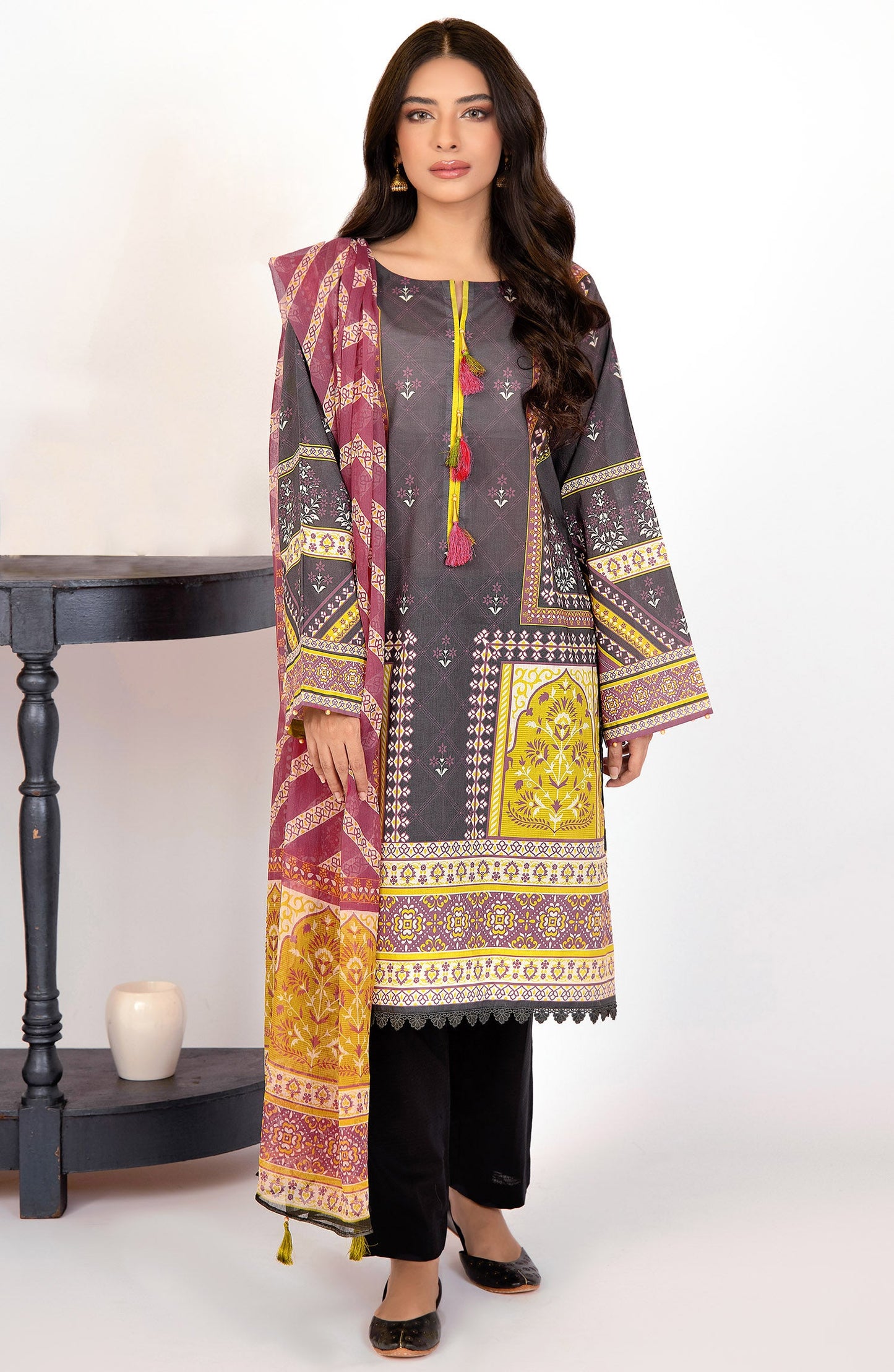 Orient - Unstitched 2 Piece Printed Lawn Shirt and Chiffon Dupatta