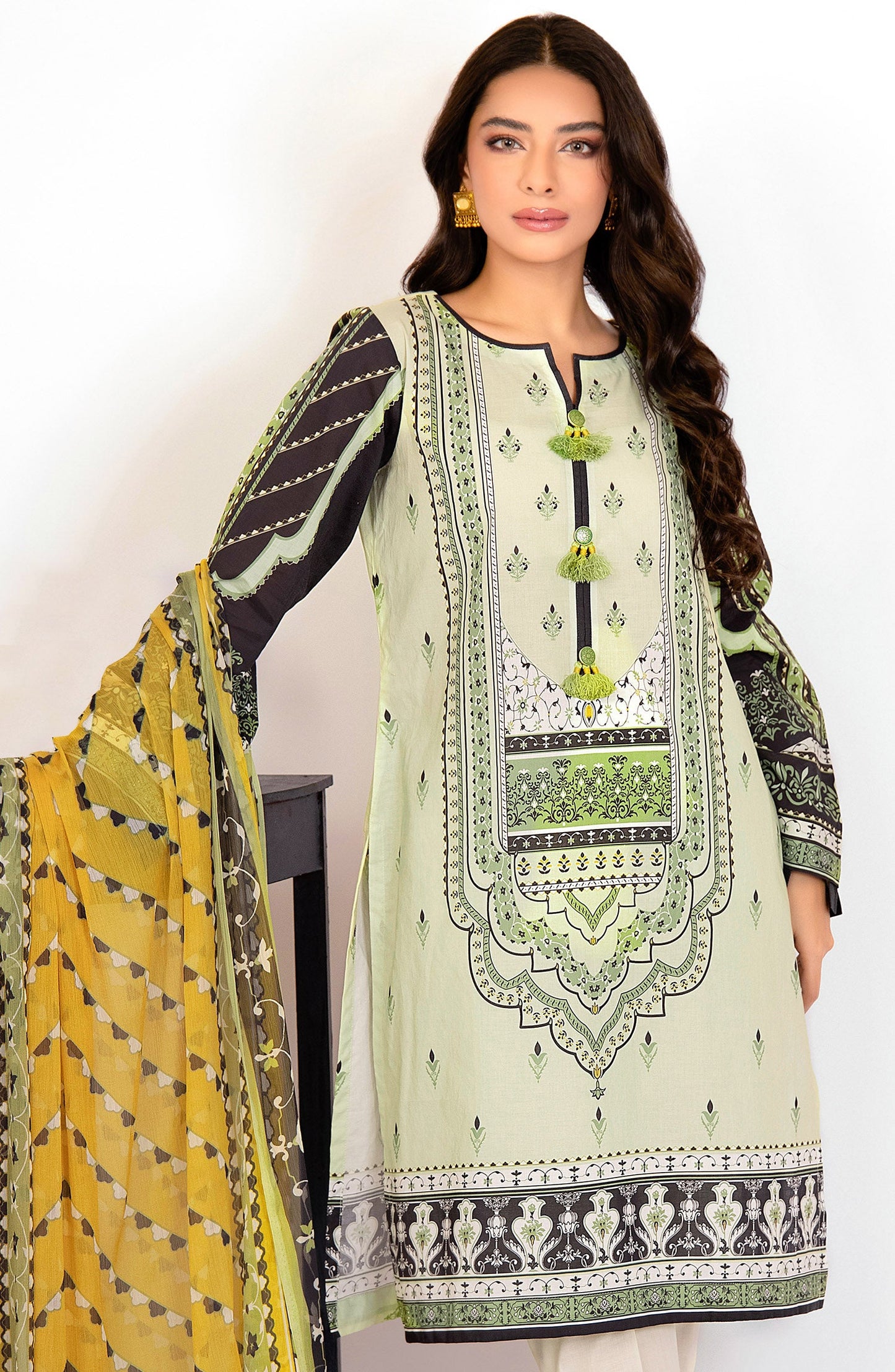 Orient - Unstitched 2 Piece Printed Lawn Shirt and Chiffon Dupatta