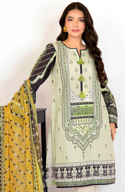Orient - Unstitched 2 Piece Printed Lawn Shirt and Chiffon Dupatta