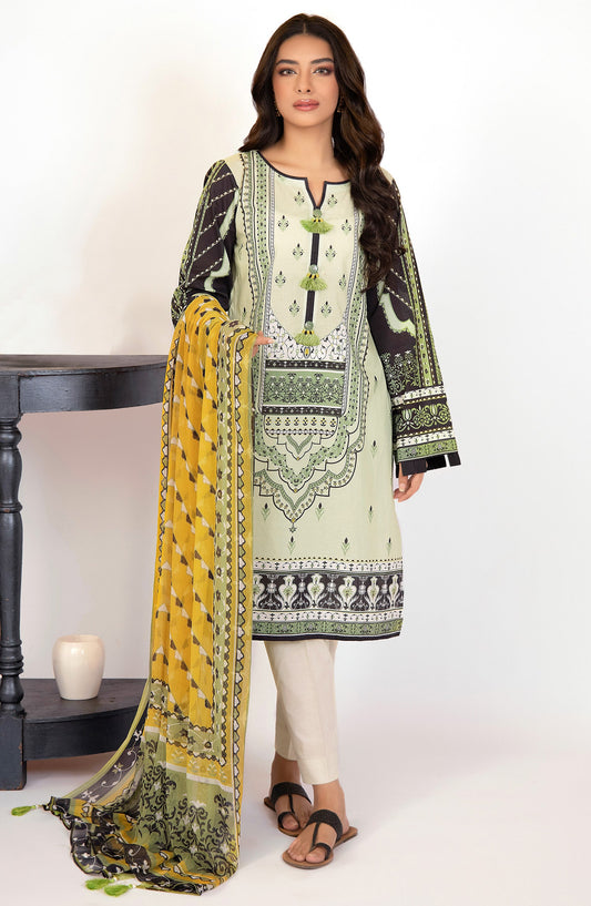 Orient - Unstitched 2 Piece Printed Lawn Shirt and Chiffon Dupatta