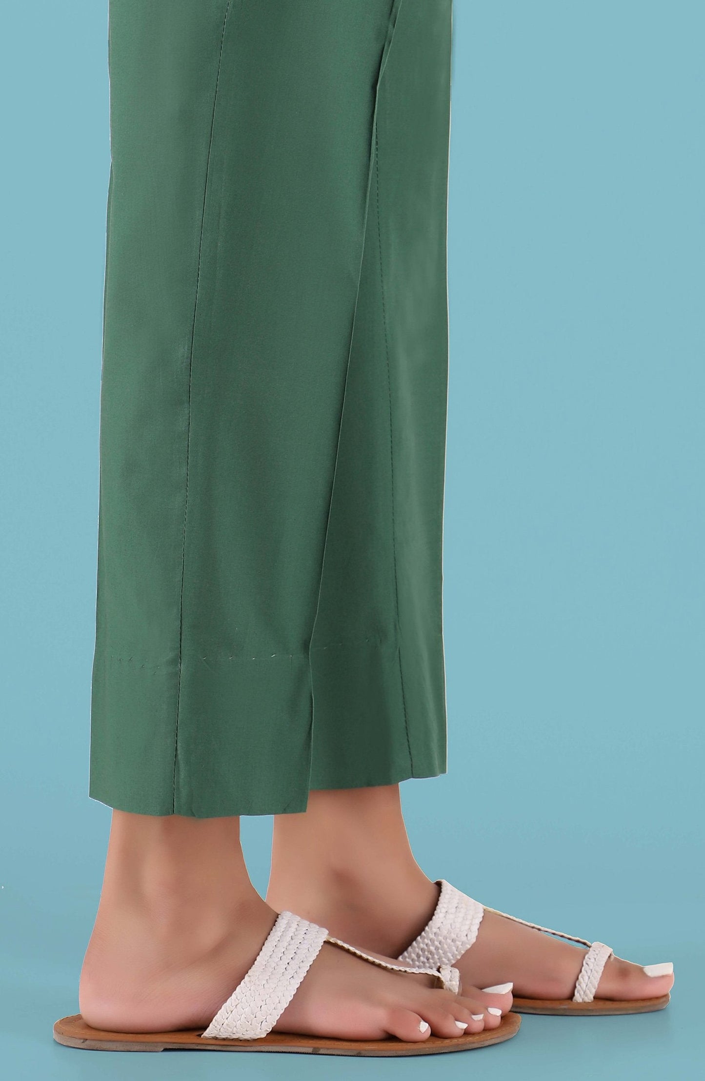 Orient - Unstitched Cambric Bottom Fabric- Green