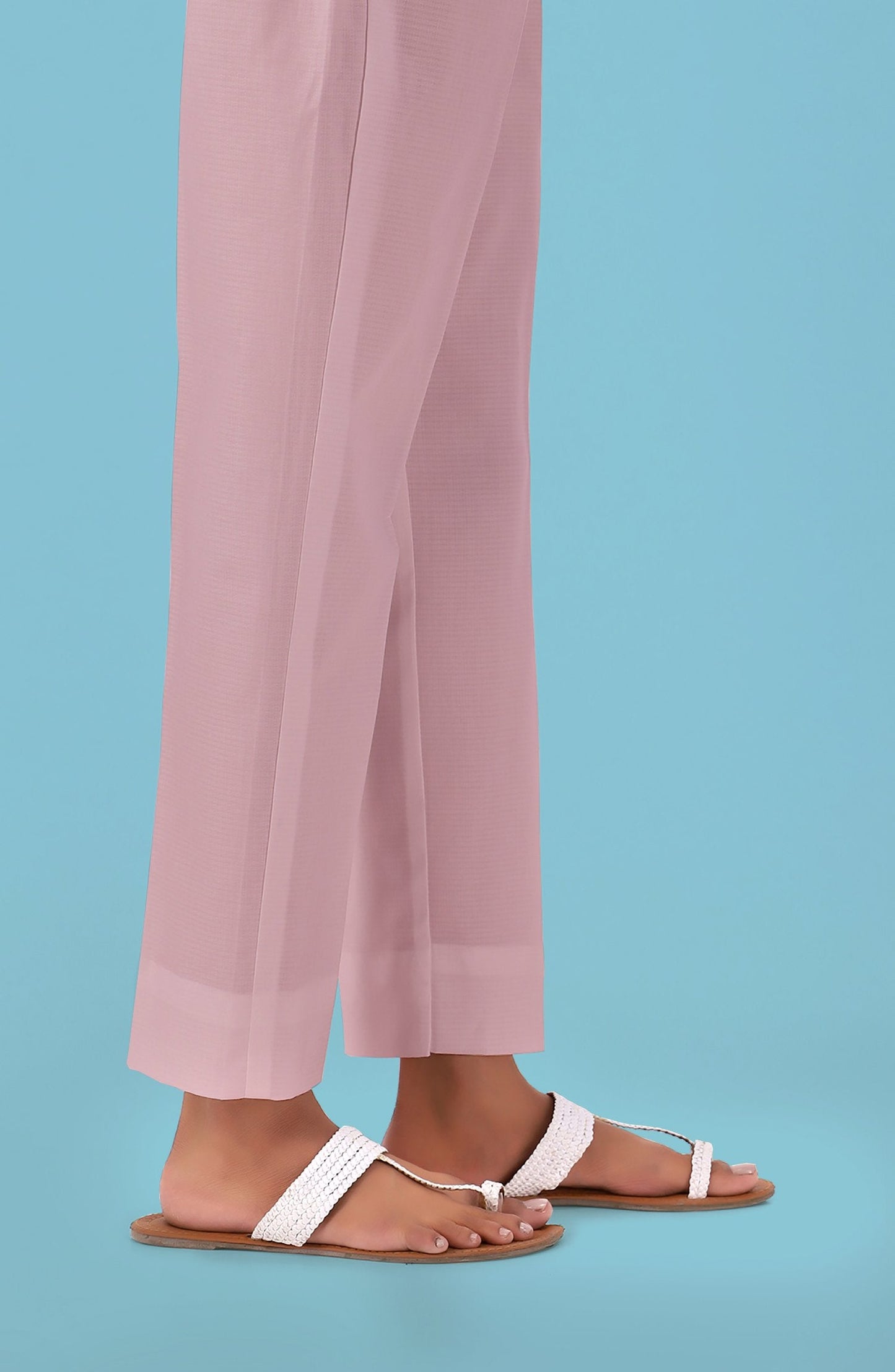 Orient - Unstitched Cambric Bottom Fabric- Light Pink