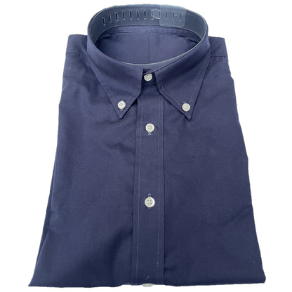 Button-Down Collar Poplin Fabric Shirt - Navy