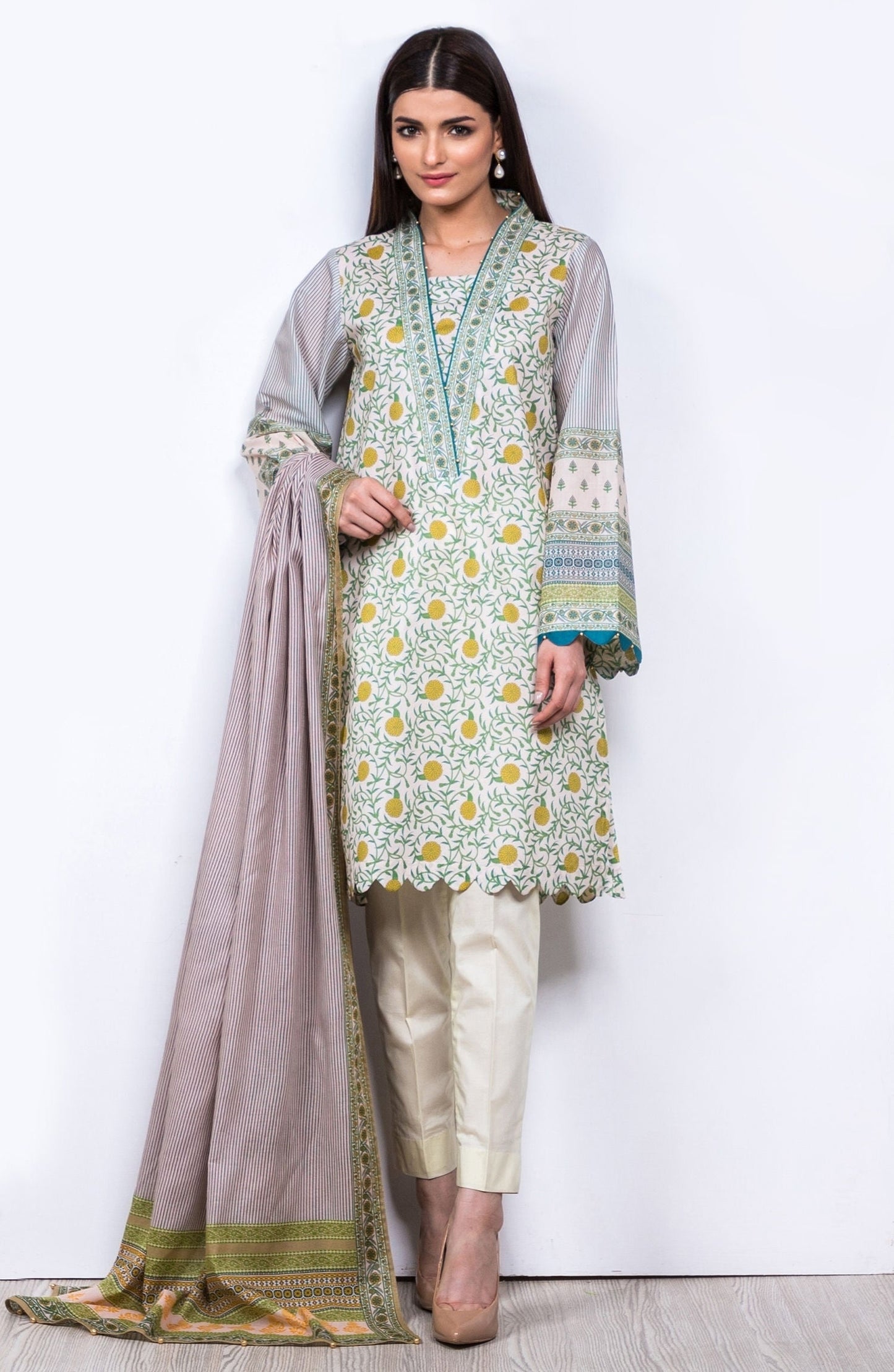 Orient - Unstitched 2 Piece Printed Lawn Suit