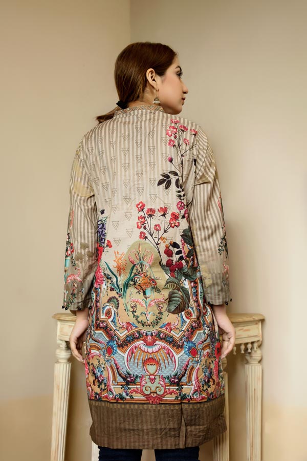 Adan's Libas - Desert Rose - Stitched Lawn Kurti