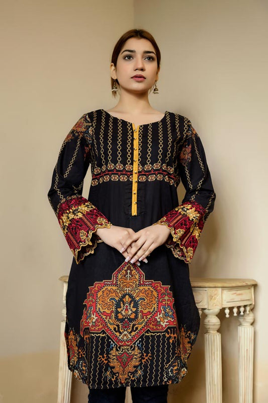 Adan's Libas - Coleus - Stitched Lawn Kurti